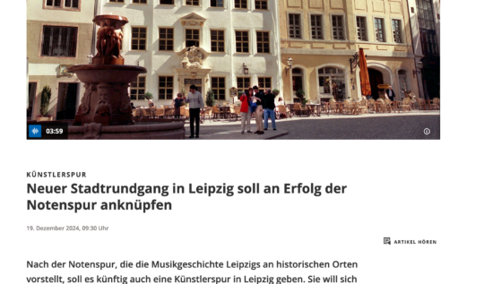 Presse: MDR 19.12.2024, Künstlerspur Leipzig